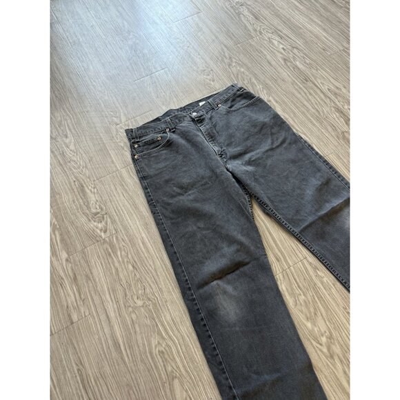Levis 505 Jeans Mens 40x32 Black  Denim Pants  Made In USA Straight Leg VTG - Picture 1 of 7